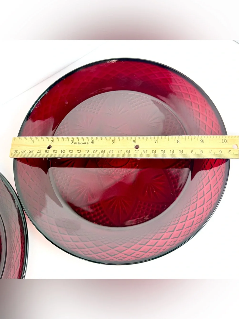 2 VTG Luminarc Cristal D'Arques Durand Ruby Red Glass 10
